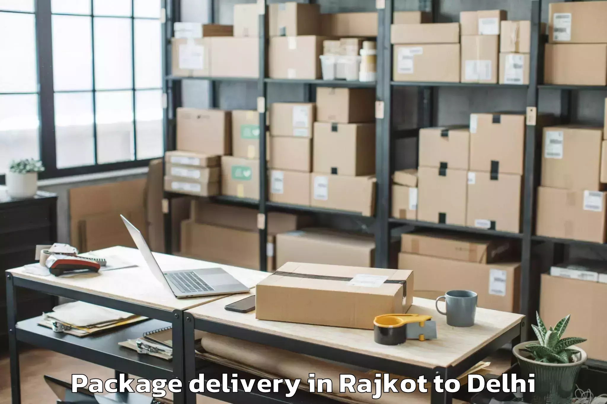 Book Rajkot to Vivek Vihar Package Delivery